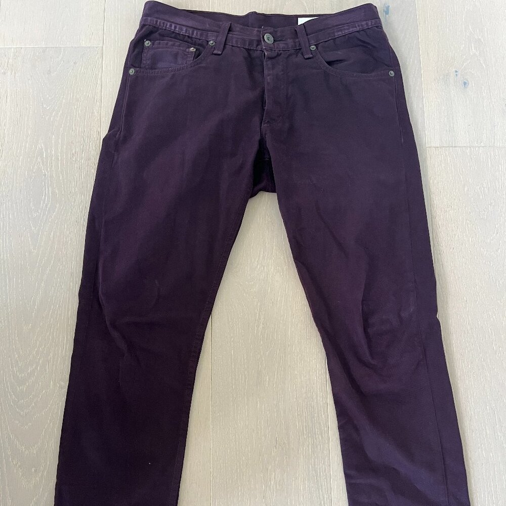 RAG & BONE Men's Fit 2 Slim DISTRD WINE "Standard Issue" Jean Sz 30